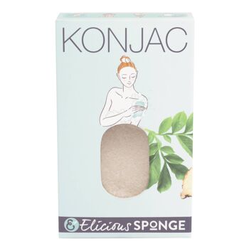 Eponge de bain Konjac Naturel Extra Epais Pure - tous types de peaux 3