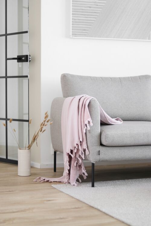 Organic Bath & Beach Towel 100x180cm Dusty Rose