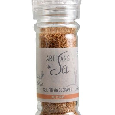 Fine Guérande salt mill with curry - 80gr
