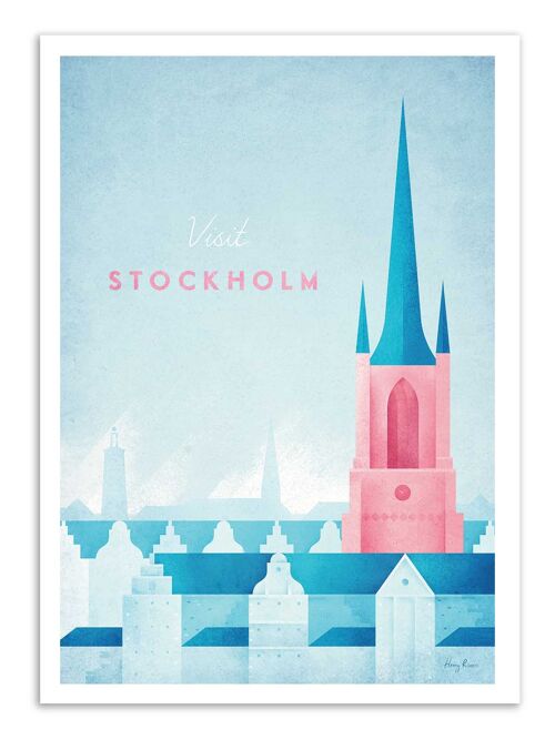 Art-Poster - Visit Stockholm - Henry Rivers-A3