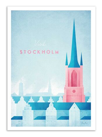 Art-Poster - Visit Stockholm - Henry Rivers-A3 1