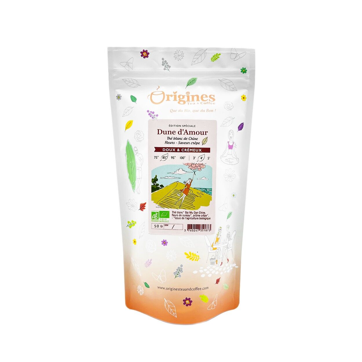 Tè Bianco Biologico Dune D'Amour - Collezione Bordeaux - Busta da 50 g