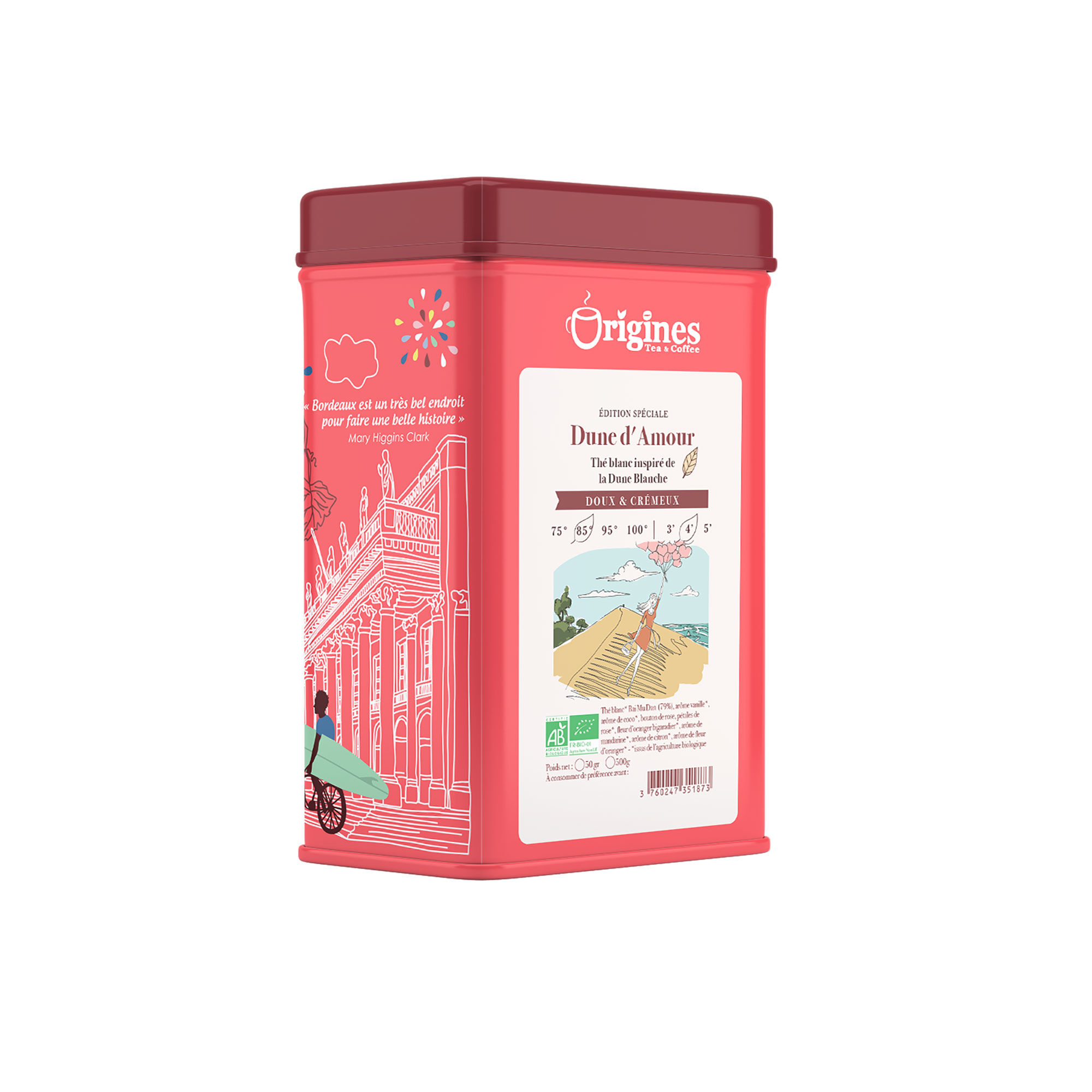 Dune D'Amour Organic White Tea - Bordeaux Collection - 50g Tin