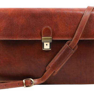 Leather Portfolio, Work Bag with Shoulder Strap - The Corrections