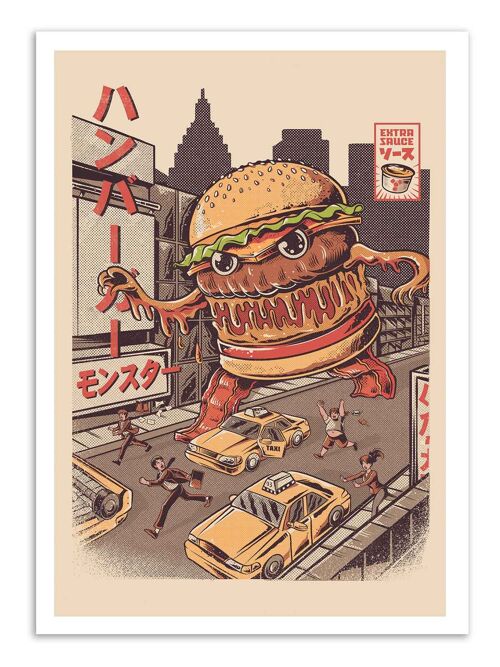 Art-Poster - Burgerzilla - Ilustrata