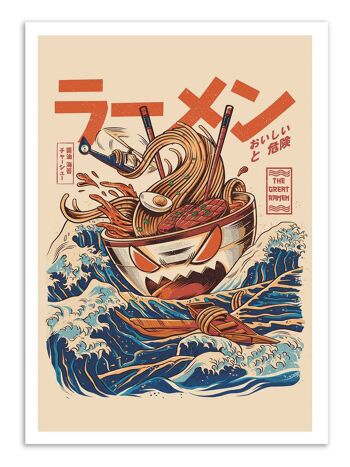 Art-Poster - Great Ramen off Kanagawa - Ilustrata-A3 1