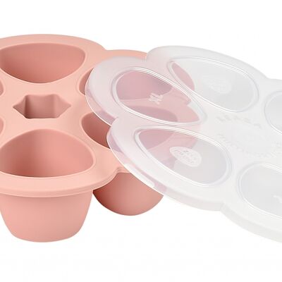 BEABA, Silicone multiportions 6 x 150 ml - old pink