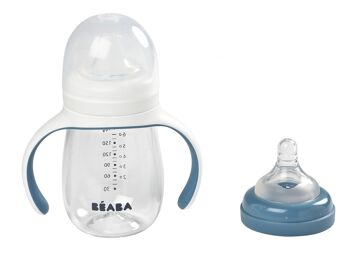 BEABA, Biberon d'apprentissage 2 en 1 210 ml - windy blue 4