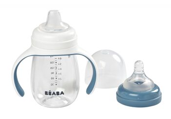 BEABA, Biberon d'apprentissage 2 en 1 210 ml - windy blue 6