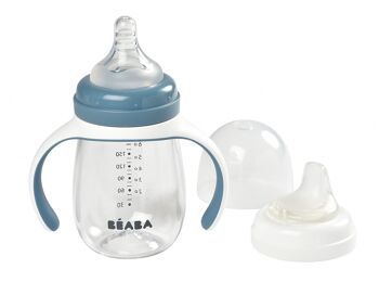 BEABA, Biberon d'apprentissage 2 en 1 210 ml - windy blue 7