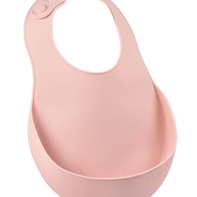 BEABA, Bavoir silicone old pink