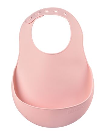 BEABA, Bavoir silicone old pink 2