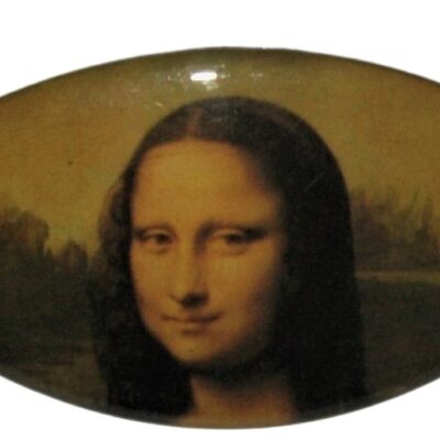 Haarspange von höchster Qualität, Mona Lisa, oval, Made in France Clip
