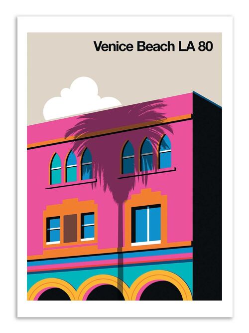 Art-Poster - Venice Beach LA 80 - Bo Lundberg W19213