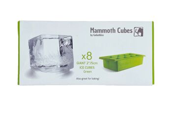 Mammoth Cubes Giant 2 Inch Ice Cube Tray - Green - Goliath Ice