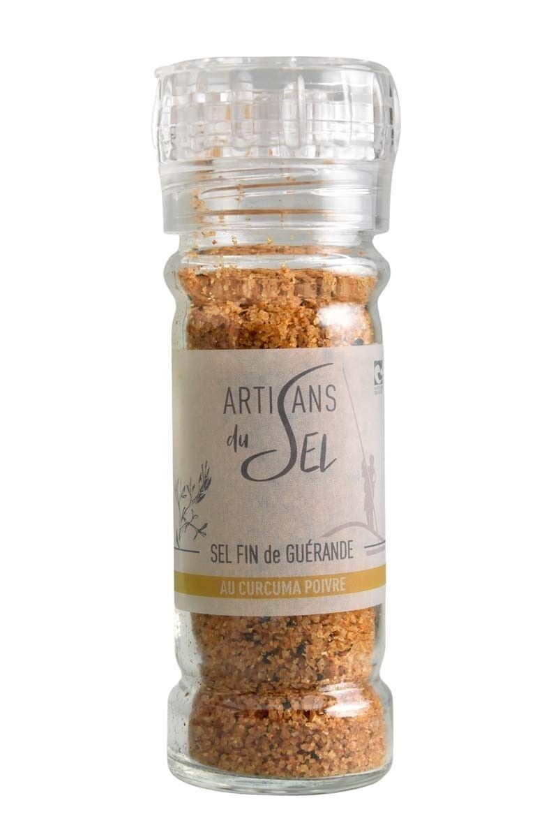 Sale pregiato di Guérande, curcuma e pepe nero del Madagascar – Macinino ricaricabile a doppia macina | Artigiani del Sel