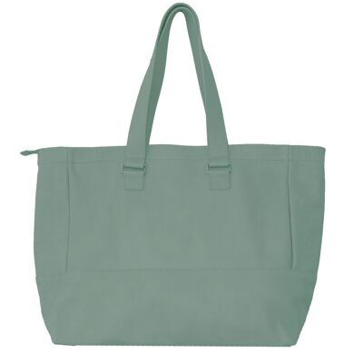 Sky Blue leather tote bag
