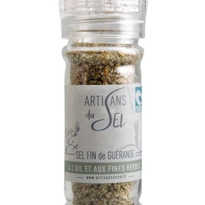 Moulin fine Guérande salt with garlic and fine herbs - 80gr