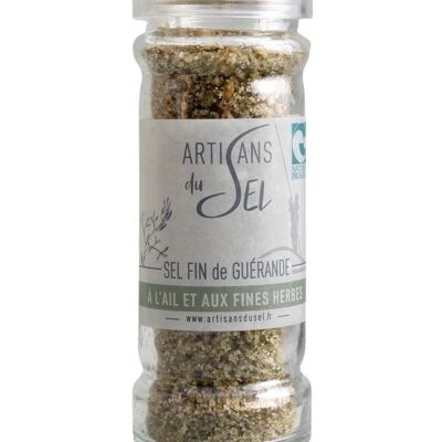 Moulin fine Guérande salt with garlic and fine herbs - 80gr