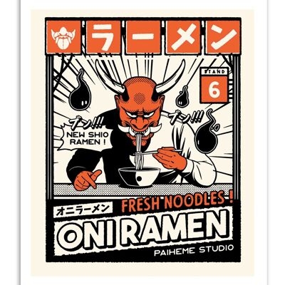 Poster d'arte - Oni Ramen - Paiheme studio-A3
