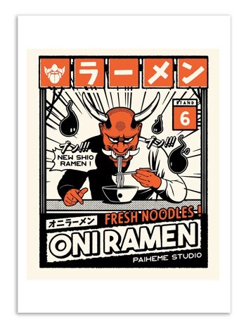 Art-Poster - Oni Ramen - Paiheme studio-A3 1