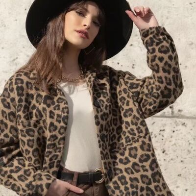 Leopard print overshirt