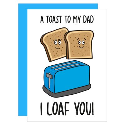 Toast To My Dad A6 Card