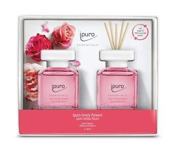 Parfum d'ambiance, 2x50ml, ipuro ESSENTIALS, Lovely Flowers 1