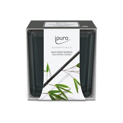Ipuro Essentials Raumduft Scented Stick Set (Black Bamboo, Black)