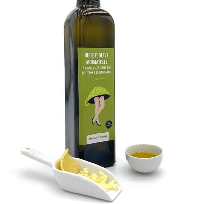 Huile d'olive à l'huile essentielle Bio de citron et de gingembre (500 ml)