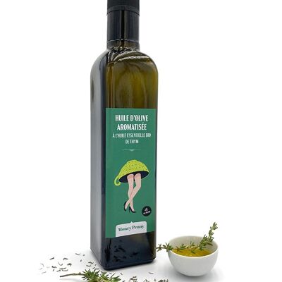 Aceite de oliva con aceite esencial de tomillo ecológico (500 ml)