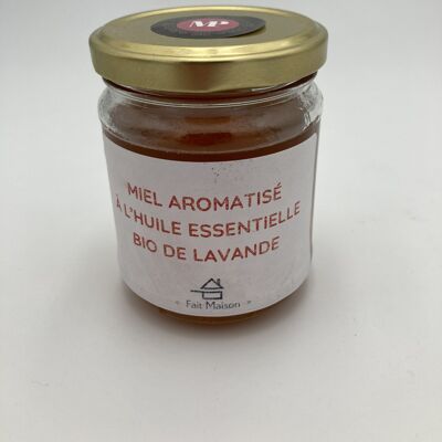 Miel Limousin aromatizada con aceite esencial orgánico de lavanda 220 g)