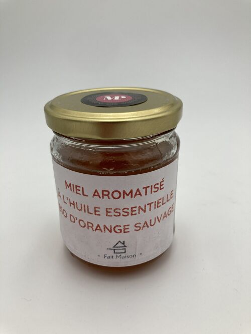 Miel du Limousin aromatisé à l'huile essentielle Bio d'orange sauvage (200 g)
