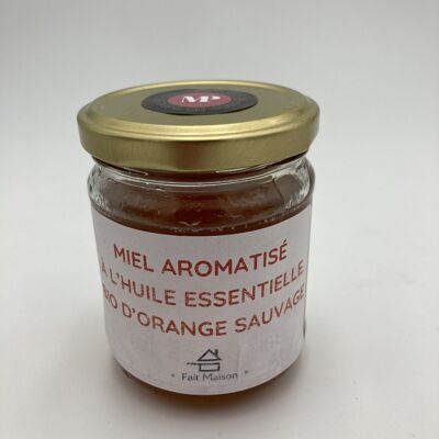 Miel du Limousin aromatisé à l'huile essentielle Bio d'orange sauvage (200 g)