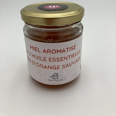 Limousin honey flavored with organic wild orange essential oil (200 g)