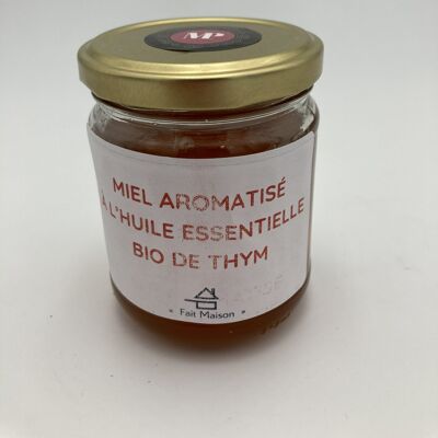Miel Limousin aromatizada con aceite esencial orgánico de tomillo (200 g)
