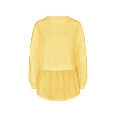 Sweatshirt Susi mit integrierter Bluse - Light Yellow