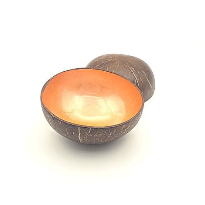 Light Orange Metallic Painted Coco Bowl