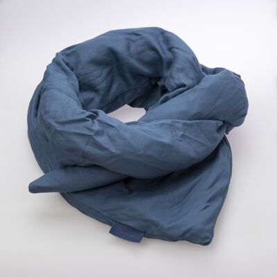 Foulard duvet de canard bleu