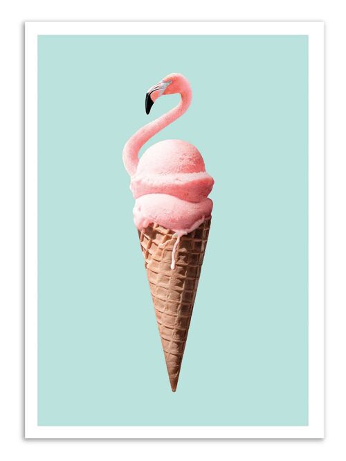 Art-Poster - Flamingo cone - Jonas Loose-A3