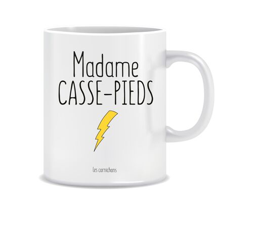 Mug Madame Casse-Pieds - mug humour cadeau - décoré en France