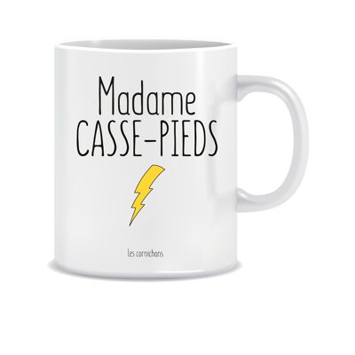 Madame Casse-Pieds mug - gift humor mug - decorated in France