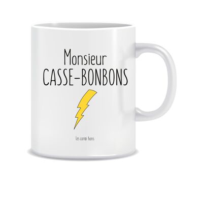 Taza Monsieur Casse-bonbons - taza de regalo de humor