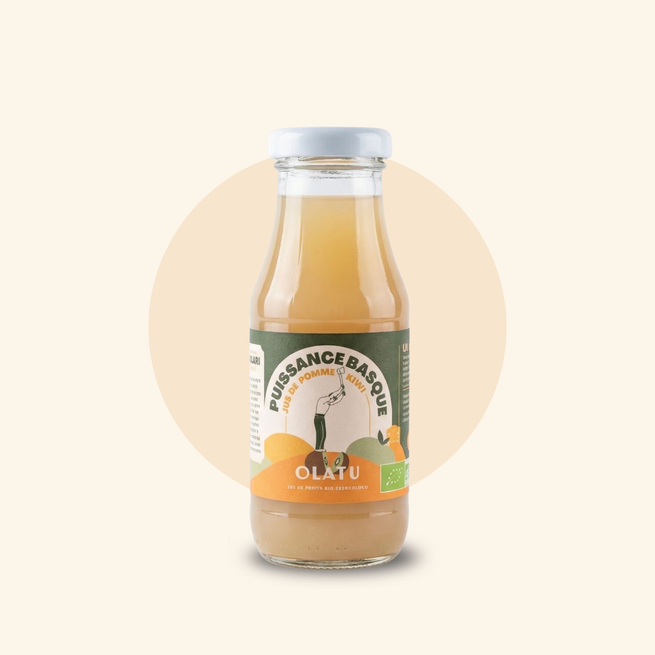 Puissance Basque - Jus de pomme kiwi BIO 20cl