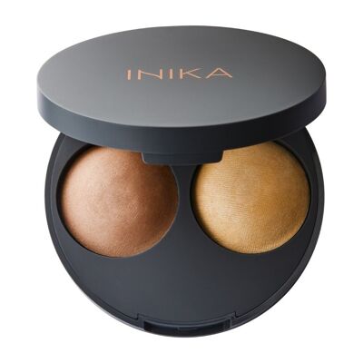 INIKA Certified Organic Baked Contour Duo- Almond 5g