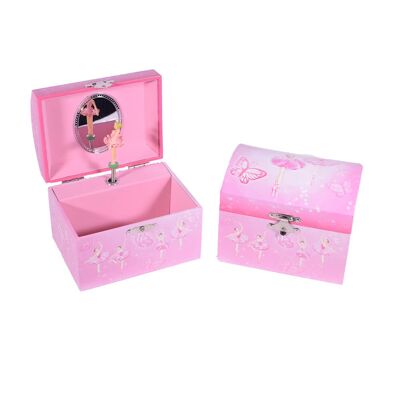 Dome Shaped Musical Jewelry Box with Ballerina