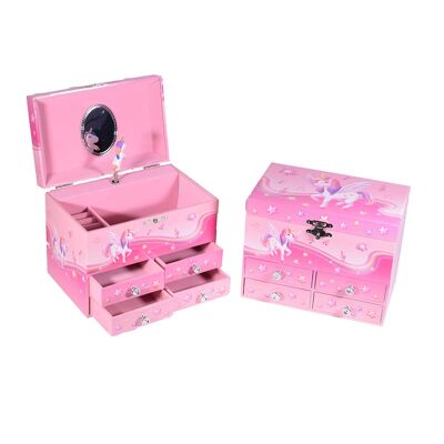 Dome shape Musical Jewelry Box with handle
