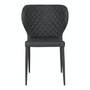 Pisa Dining Chair - Chaise en gris foncé et en noir 3