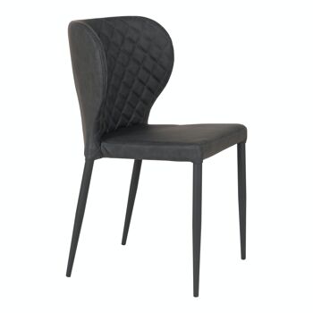 Pisa Dining Chair - Chaise en gris foncé et en noir 4