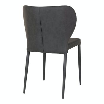 Pisa Dining Chair - Chaise en gris foncé et en noir 5